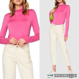 Anthropologie Sparkz Copenhagen Stella Rollneck Long Sleeve Pink Turtleneck S